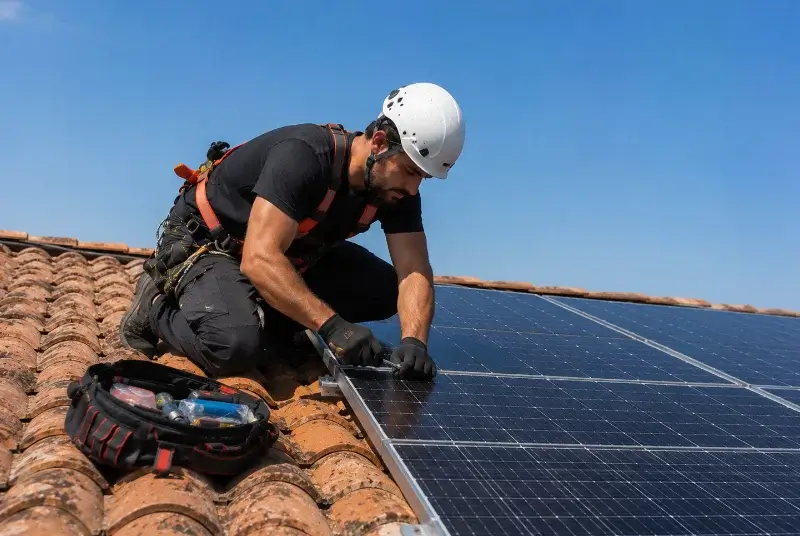 Maintenance et monitoring de panneaux solaires au Boupère