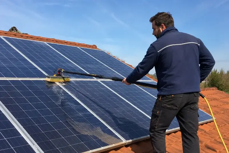 Nettoyage et entretien de panneaux solaires au Boupère