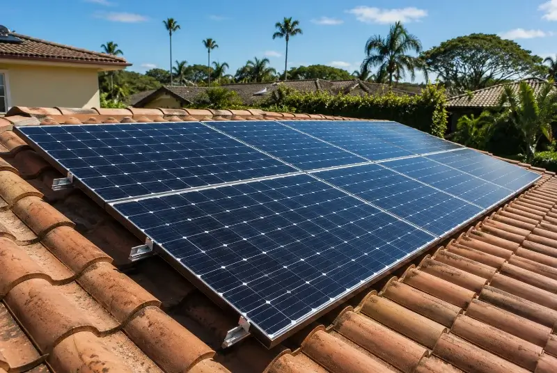 Installation de panneaux solaires au Boupère